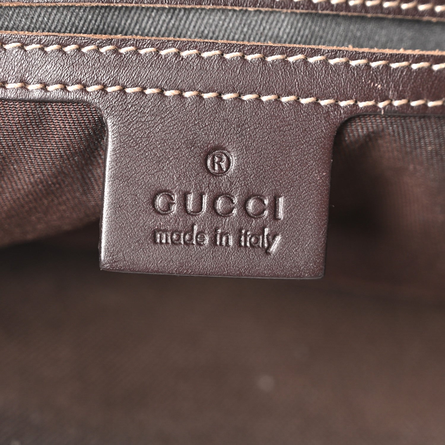 Gucci GG Supreme Monogram Medium Flat Messenger Bag Dark Brown