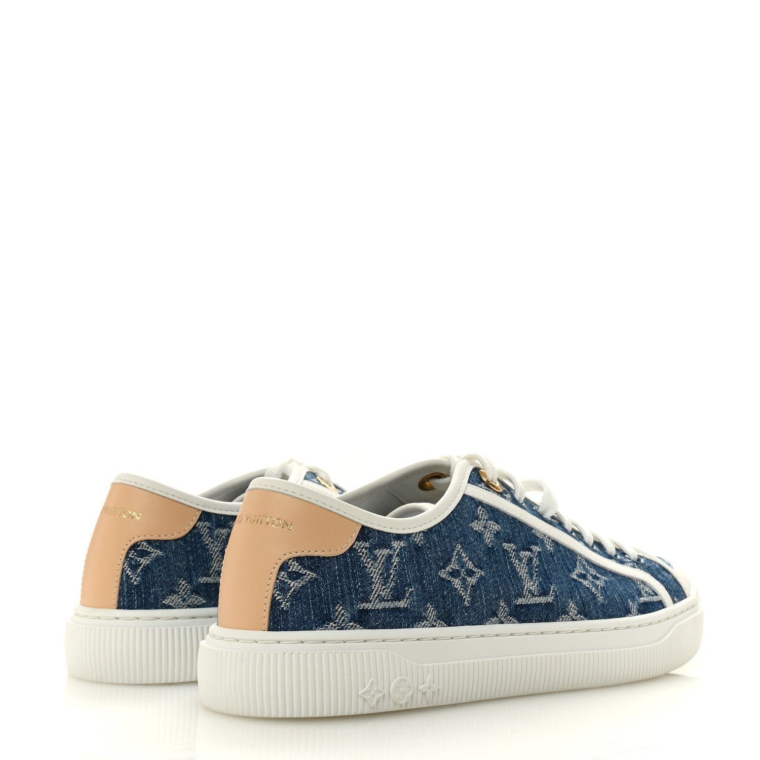 Louis Vuitton Denim Monogram Lagoon Sneakers 38 Blue