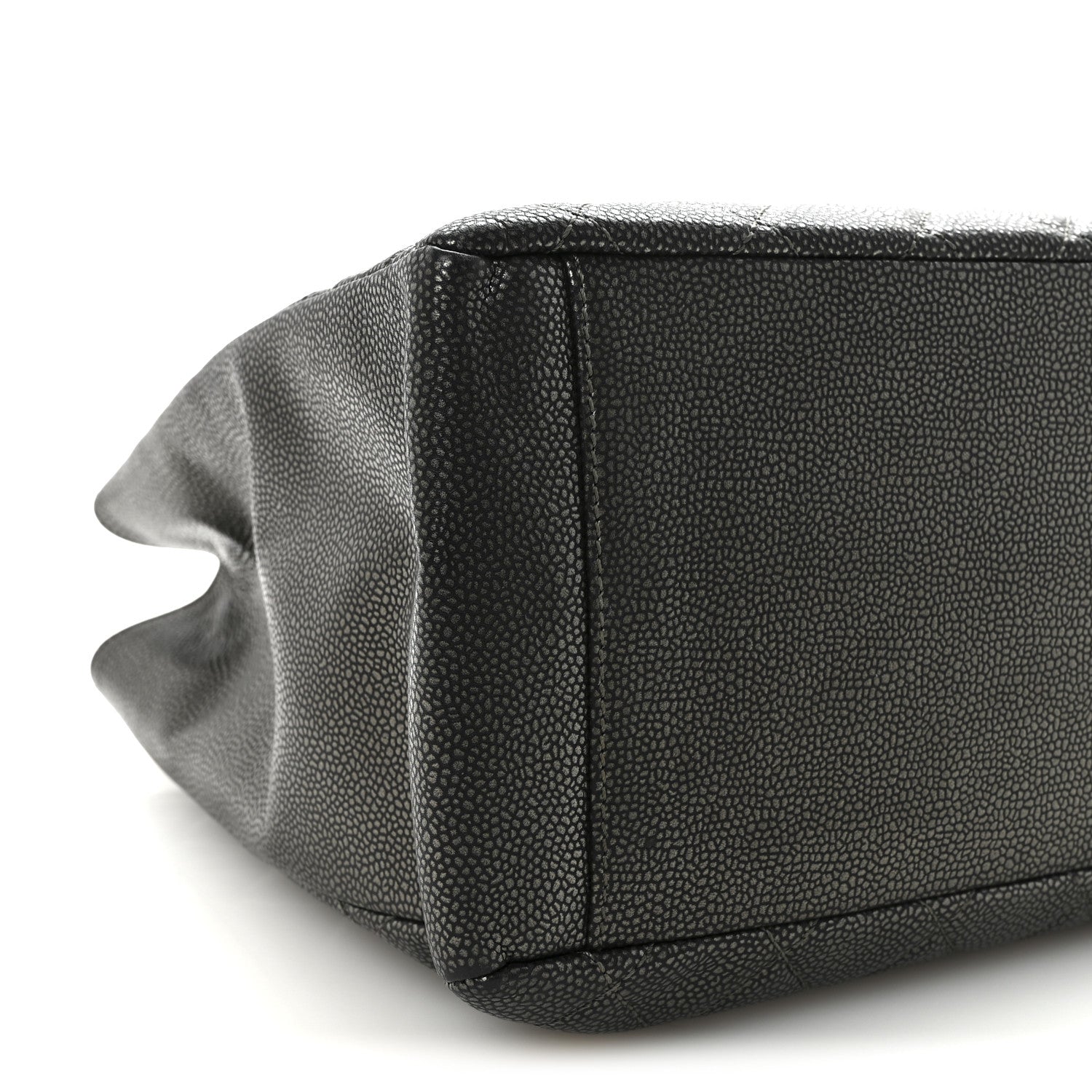 Chanel Caviar Quilted Grand Shopping Tote GST Dark Silver