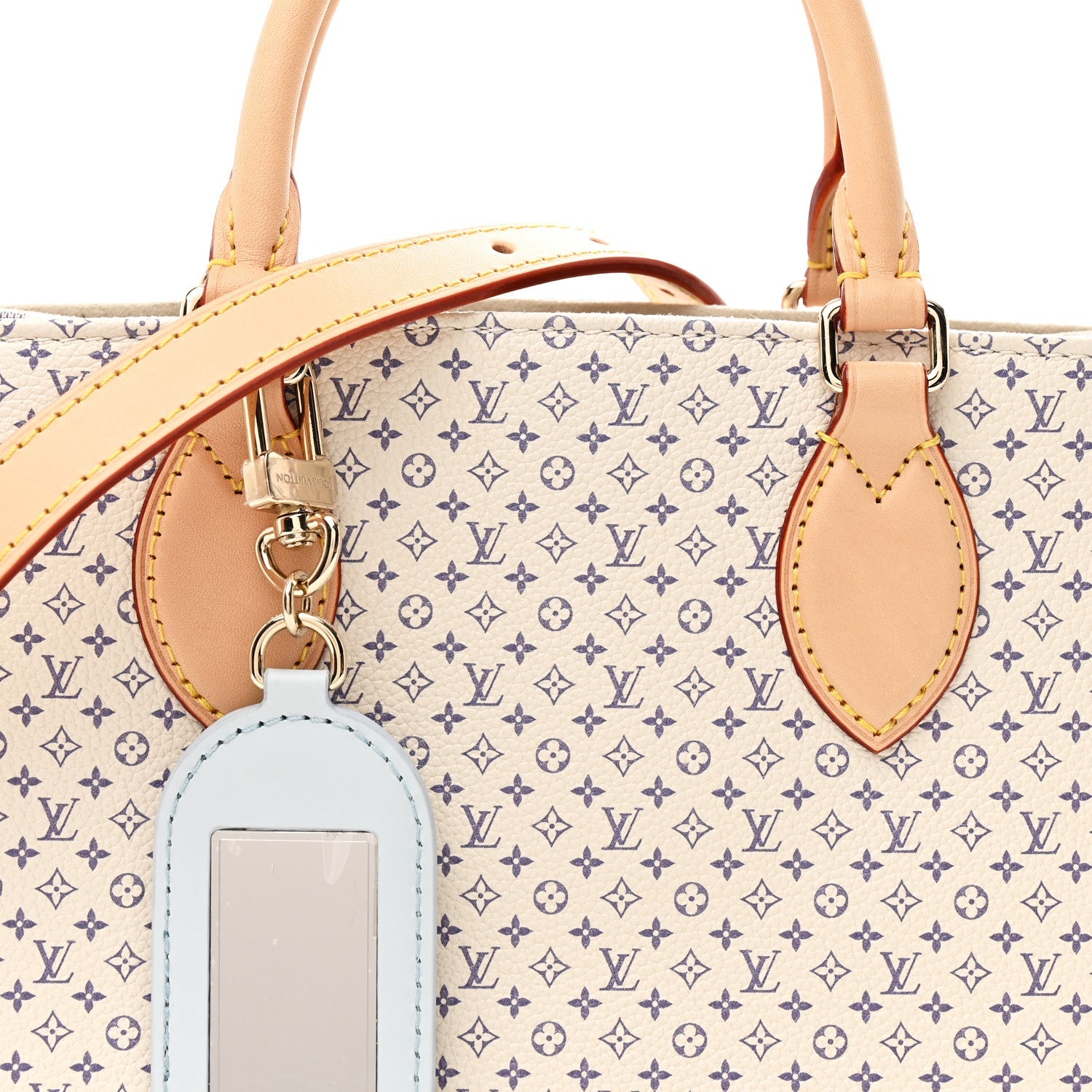 Louis Vuitton Monogram Damier Calfskin Romance Onthego PM Azure Blue Sand