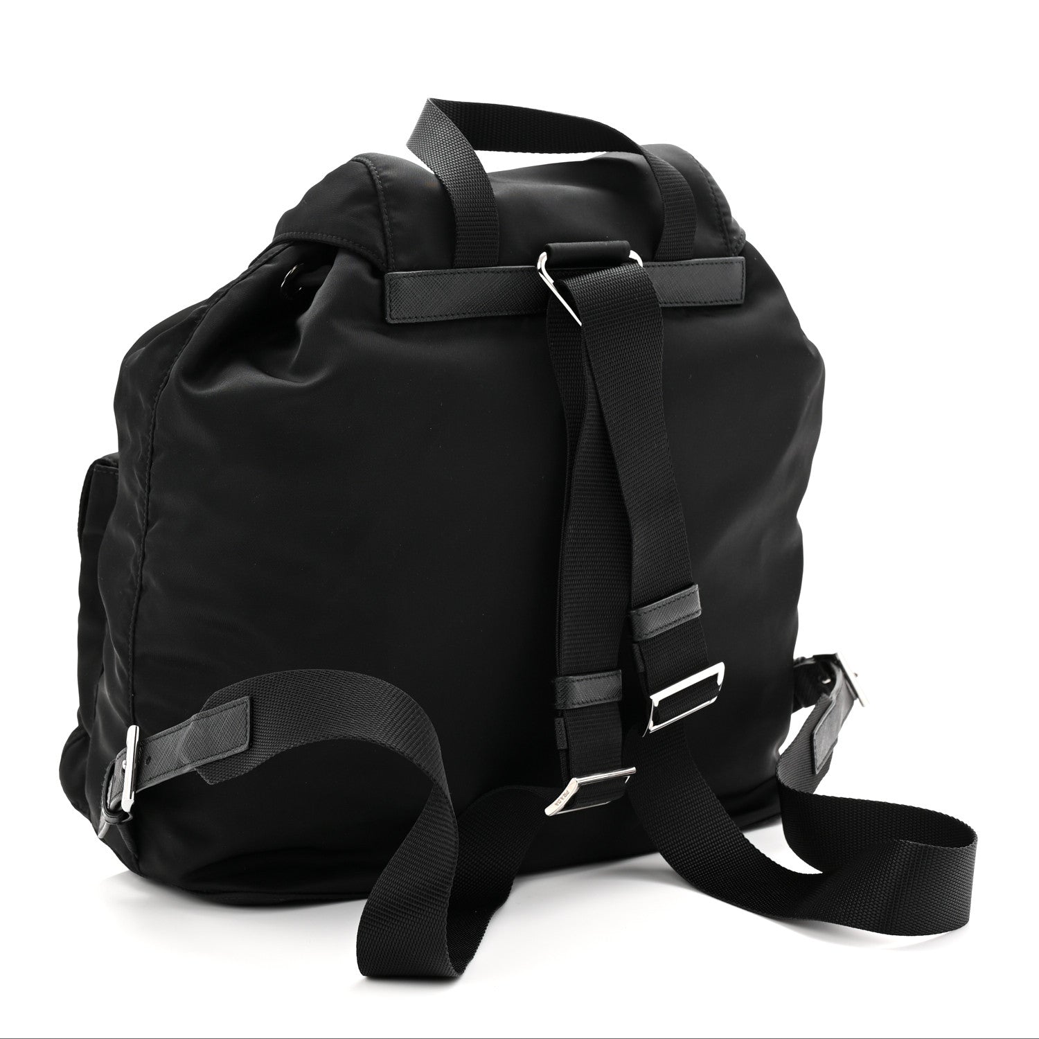 Prada Tessuto Nylon Saffiano Medium Backpack Black