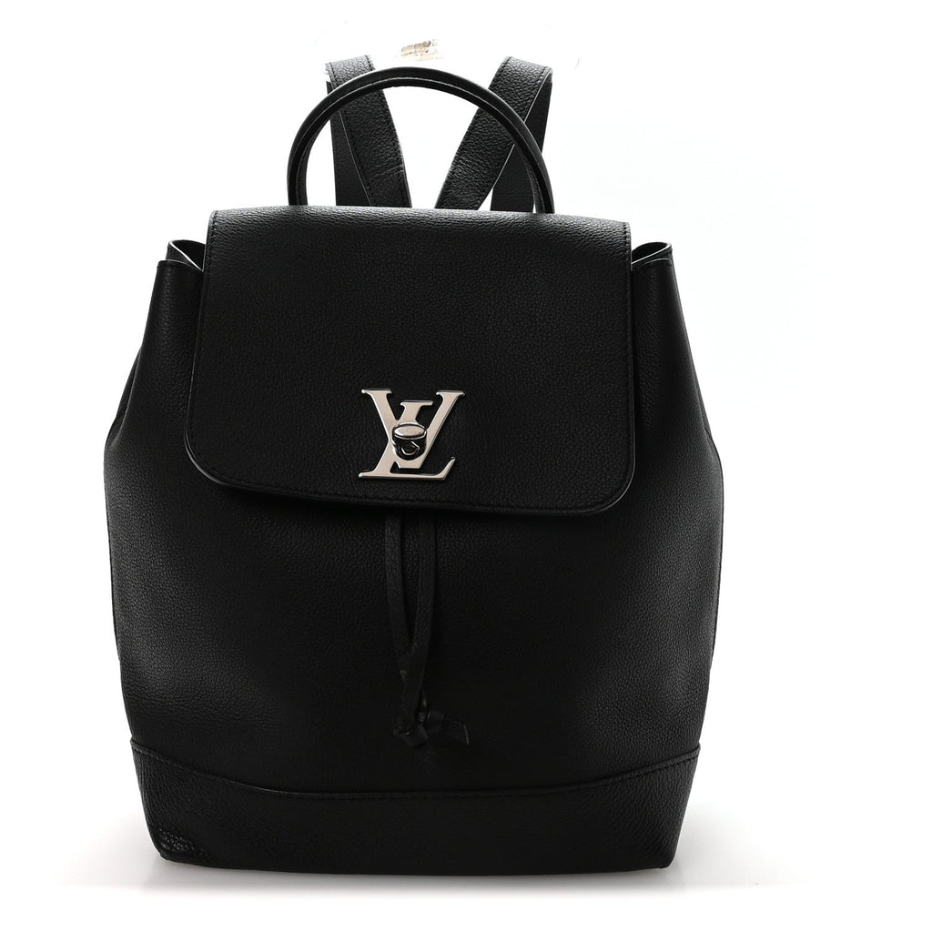 Louis Vuitton Calfskin Lockme Backpack Black