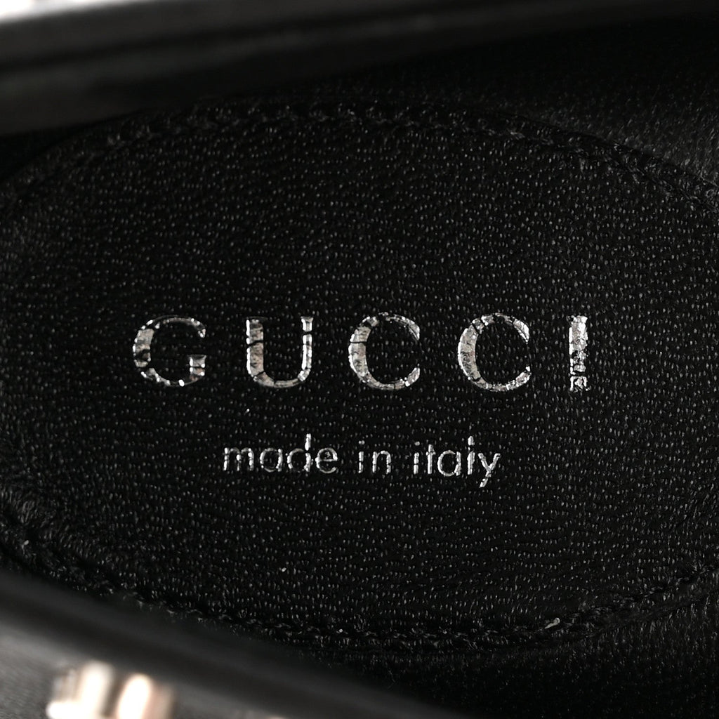 Gucci Nappa Carmaque Studded Horsebit Ballet Flats 39.5 Black