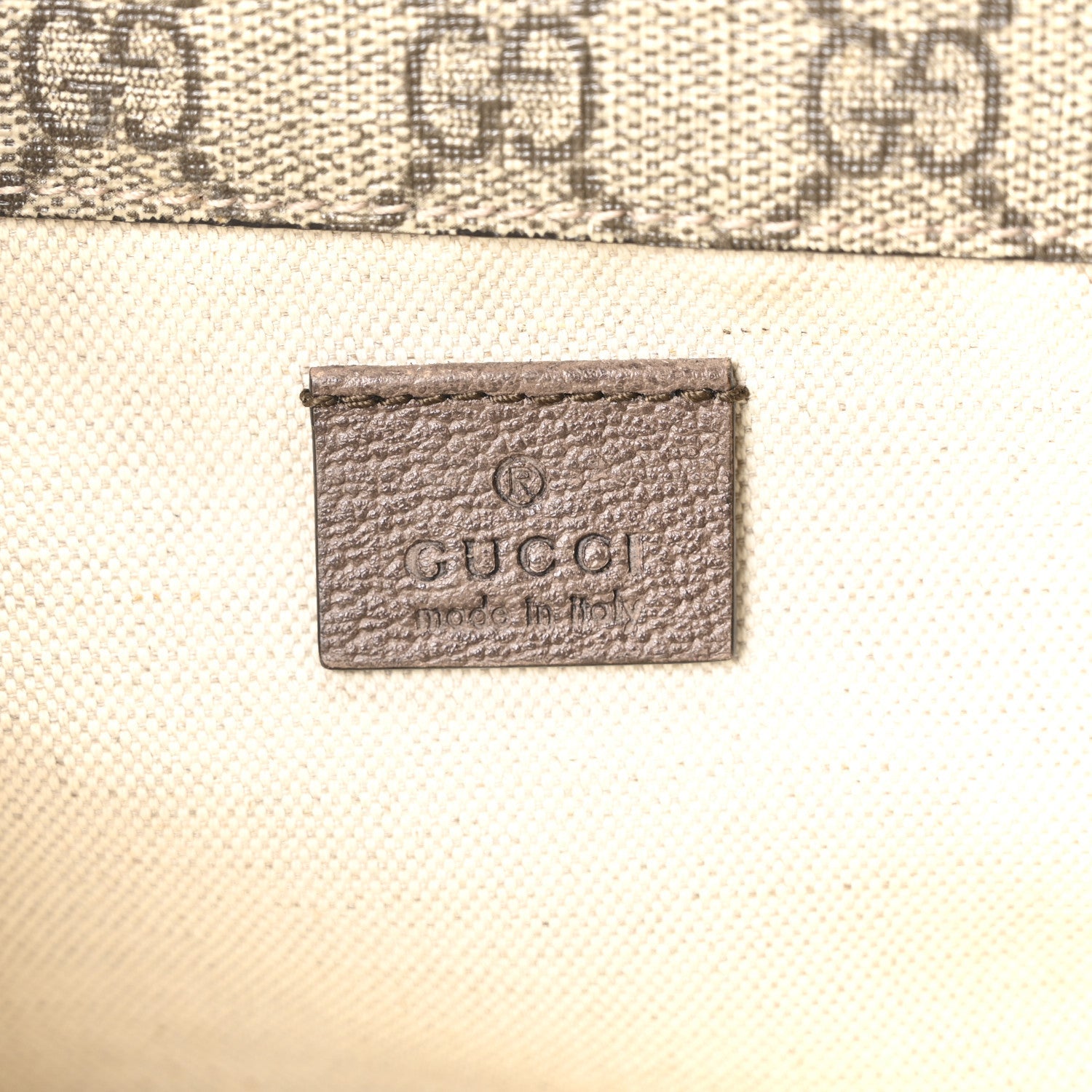 Gucci GG Supreme Monogram Web Small Neo Vintage Double Flap Messenger Bag Beige New Acero