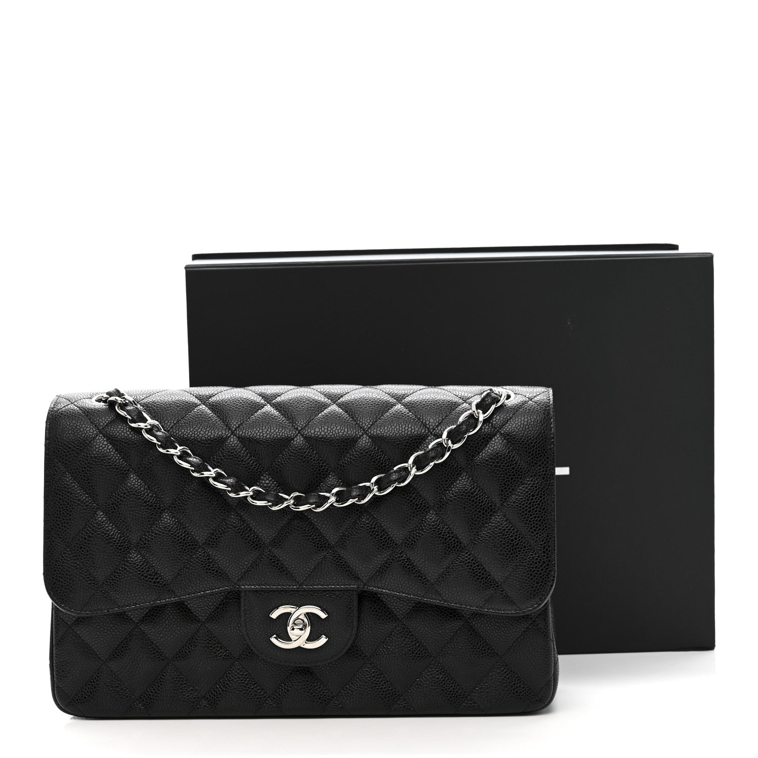 Chanel Caviar Quilted Jumbo Double Flap Black