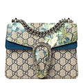 Gucci GG Supreme Monogram Blooms Mini Dionysus Shoulder Bag Beige Navy Vintage Blue