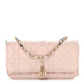Christian Dior Lambskin Cannage Dior Talk Phone Pouch Rose Poudre