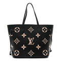 Louis Vuitton Empreinte Monogram Giant Neverfull MM Black Beige