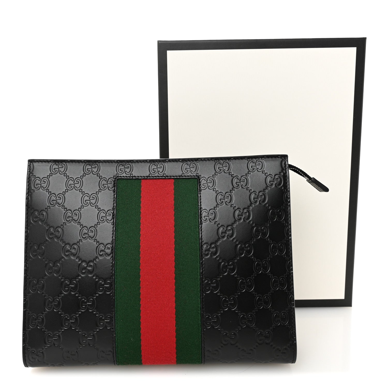 Gucci Guccissima Signature Web New Web Cosmetic Case Black