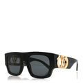 Louis Vuitton Acetate LV Link Square Sunglasses Z1478W Black