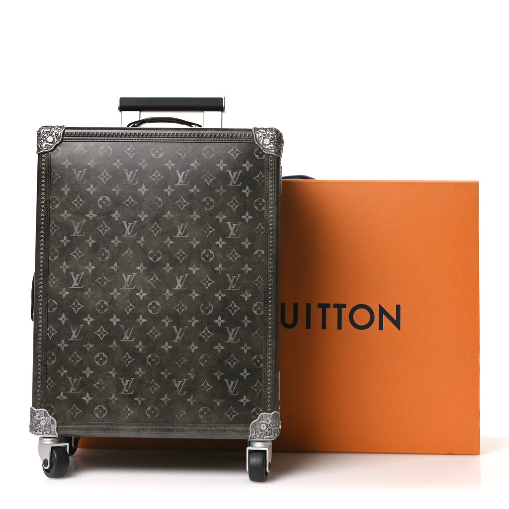 Louis Vuitton Brushed Monogram Rolling Trunk Black
