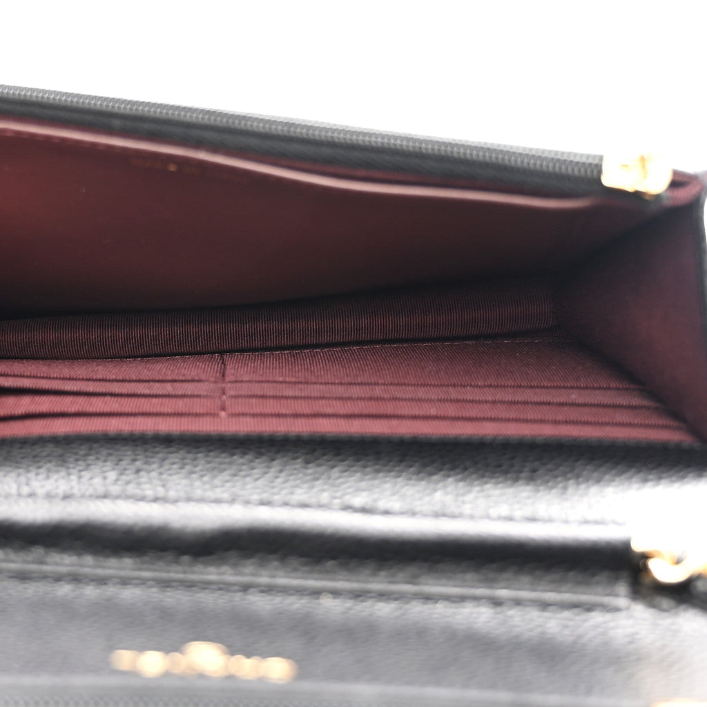 Chanel Caviar Quilted Wallet On Chain WOC Black