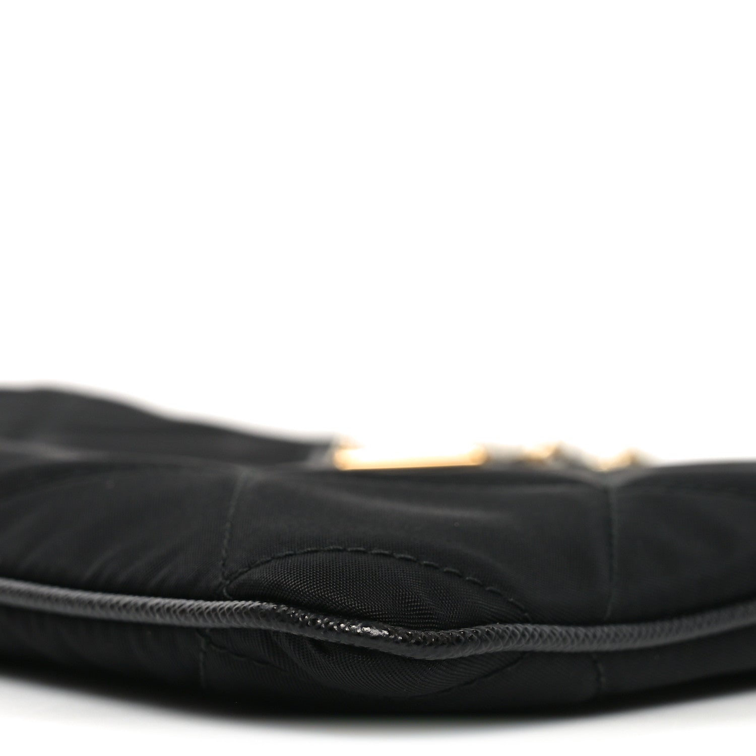 Prada Re-Nylon Tessuto Impuntu Quilted Re-Edition 1995 Chaine Pouch Black