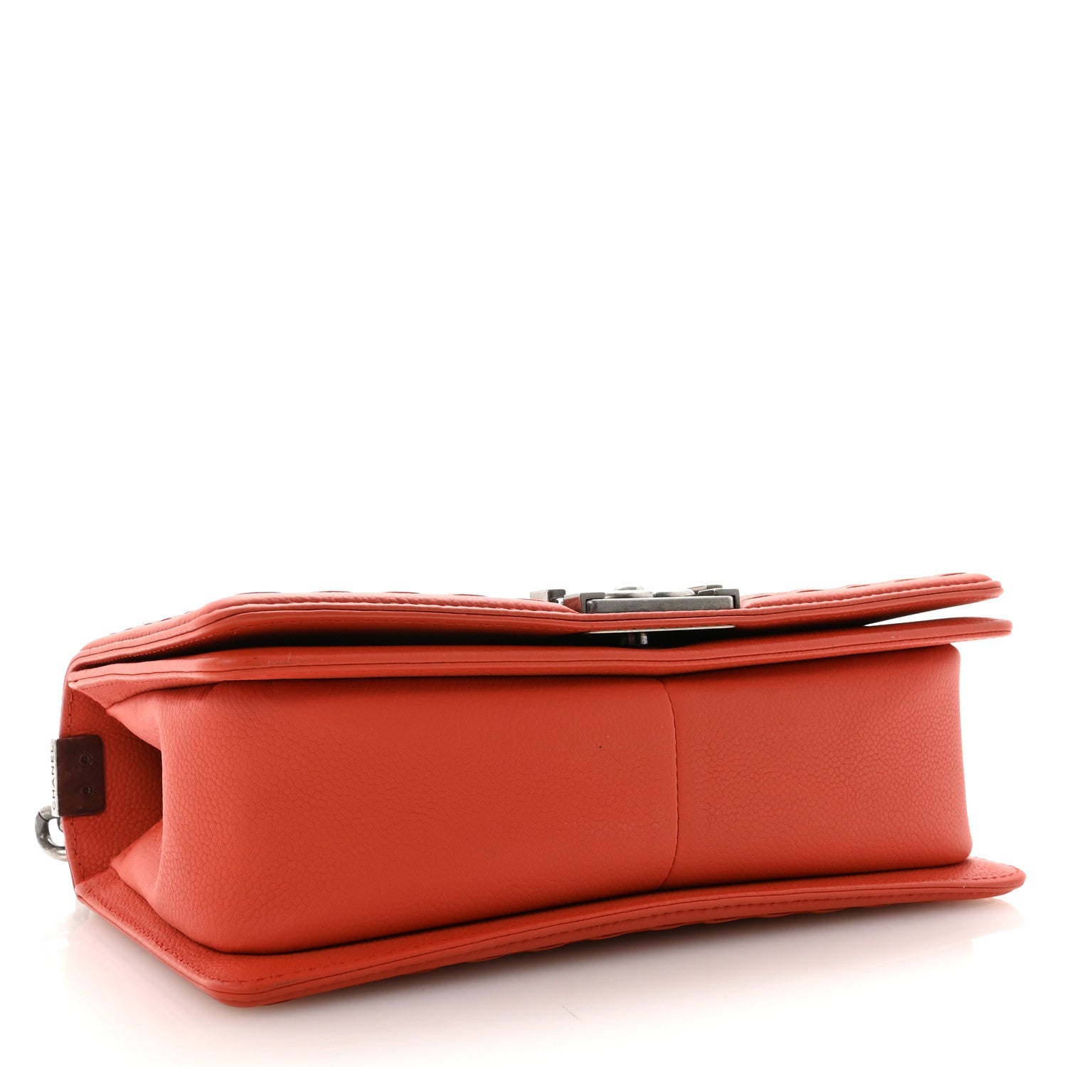 Chanel Caviar Stitched Medium Boy Flap Dark Orange