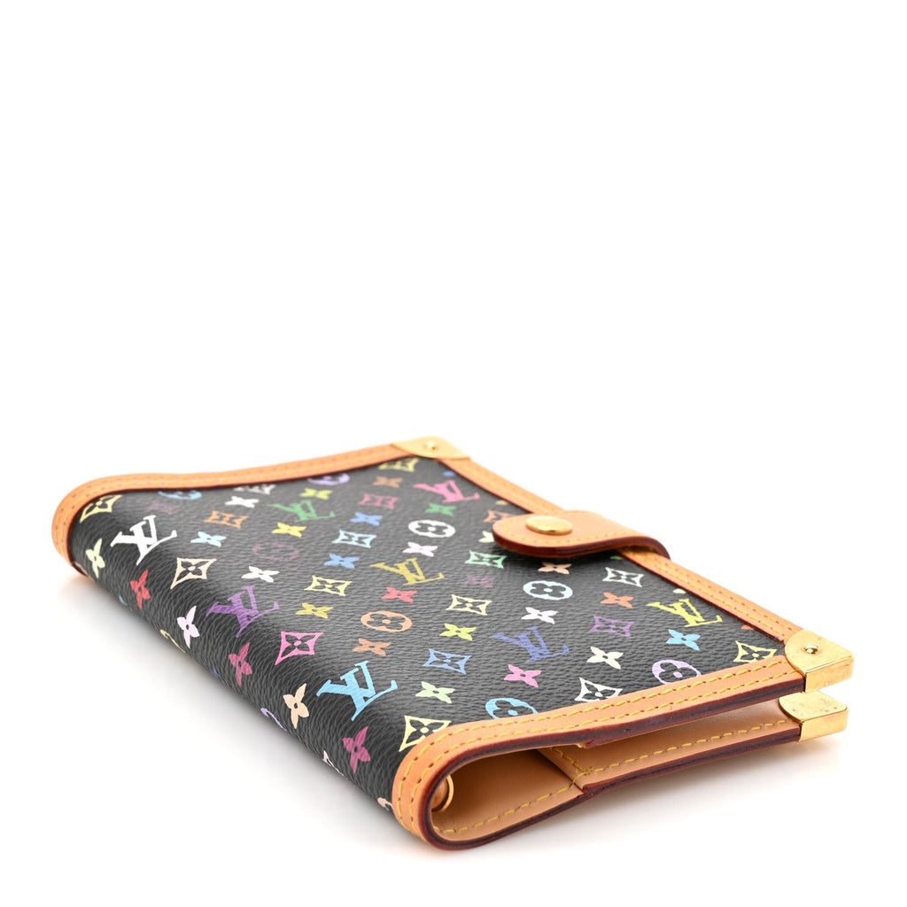 Louis Vuitton Monogram Multicolor Small Ring Agenda Cover Black