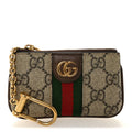 Gucci GG Supreme Monogram Web Ophidia Key Case Beige New Acero