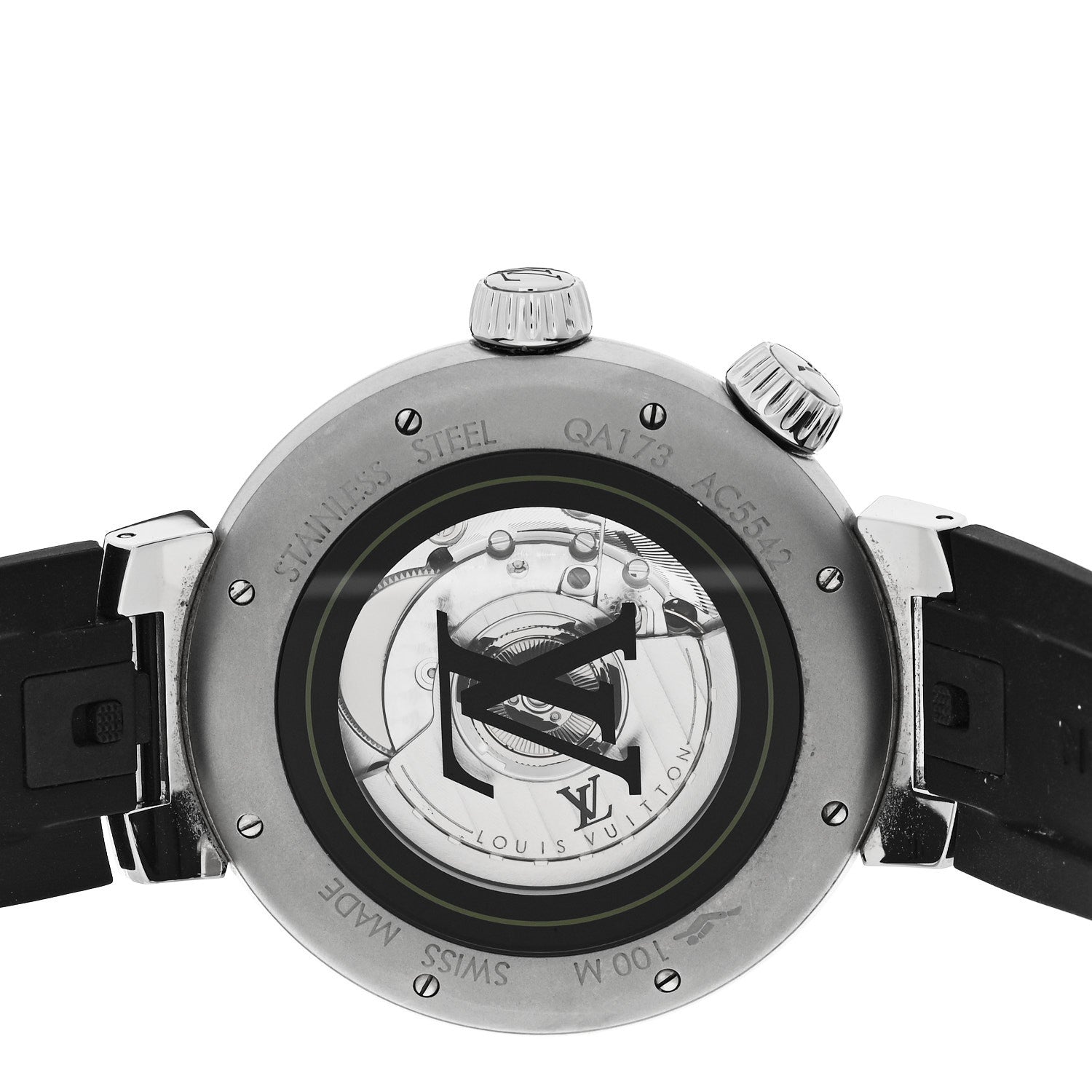 Louis Vuitton Stainless Steel Rubber 44mm Tambour Street Diver Automatic Watch Urban Green