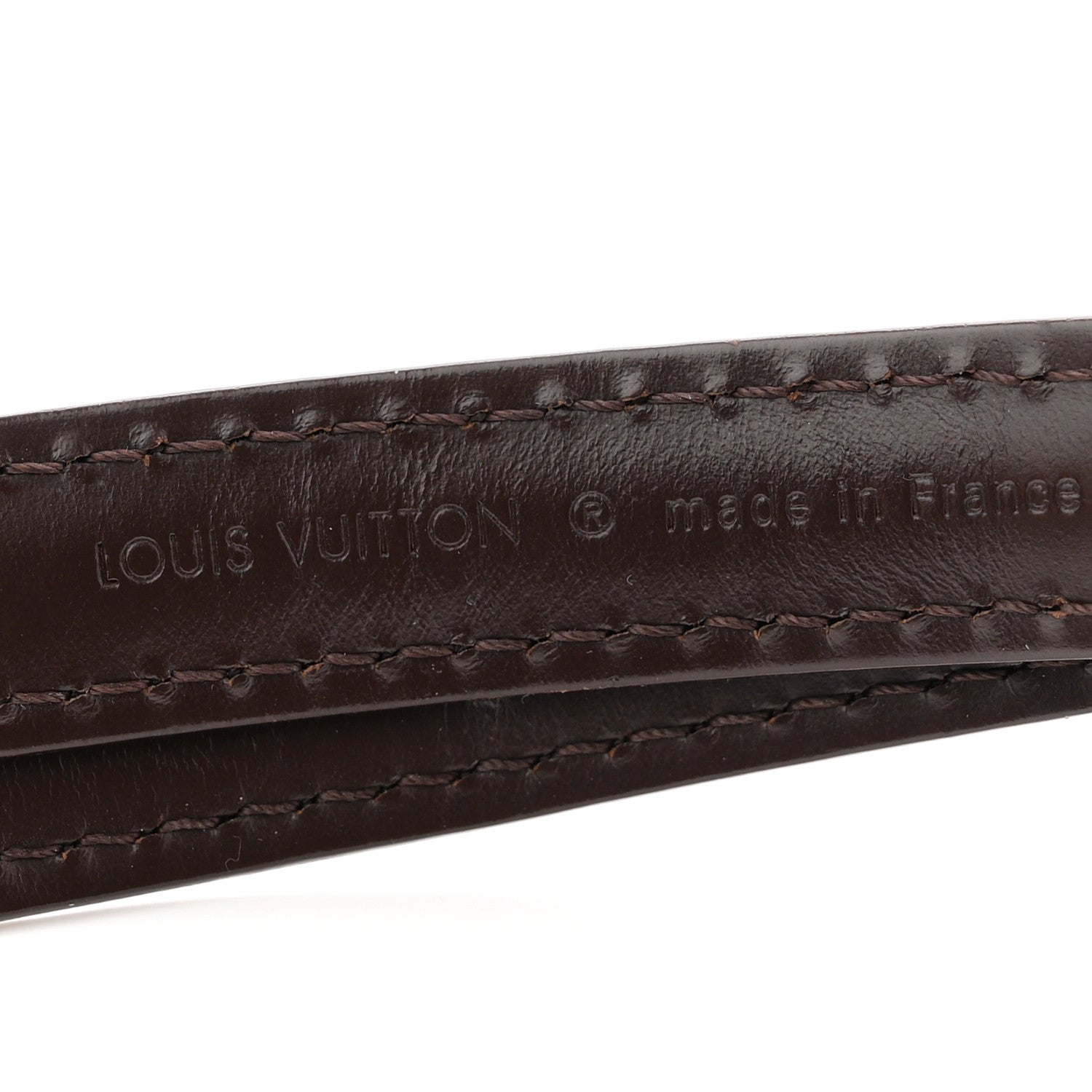 Louis Vuitton Calfskin 16mm Adjustable Shoulder Strap Ebene