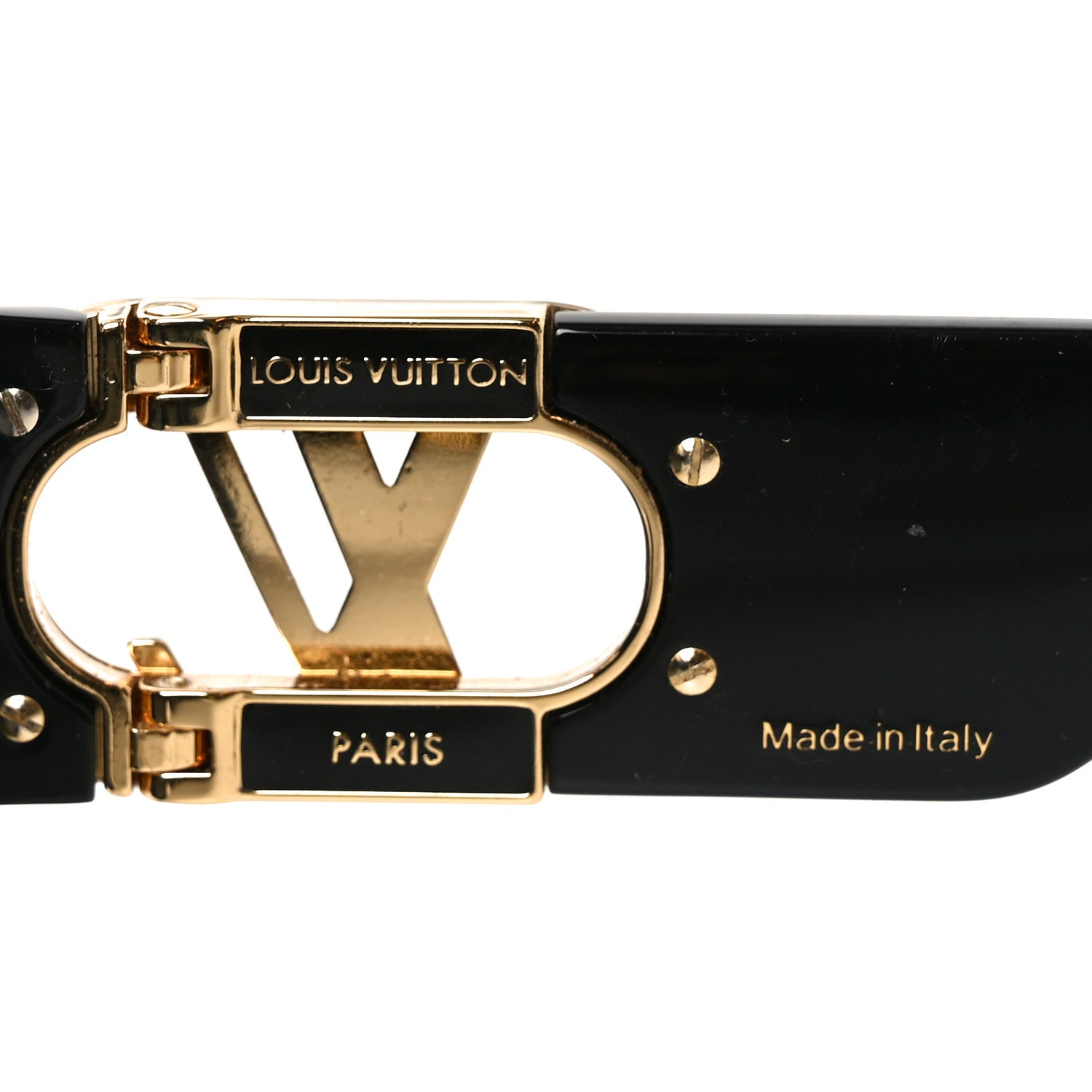 Louis Vuitton Acetate LV Link Square Sunglasses Z1478W Black