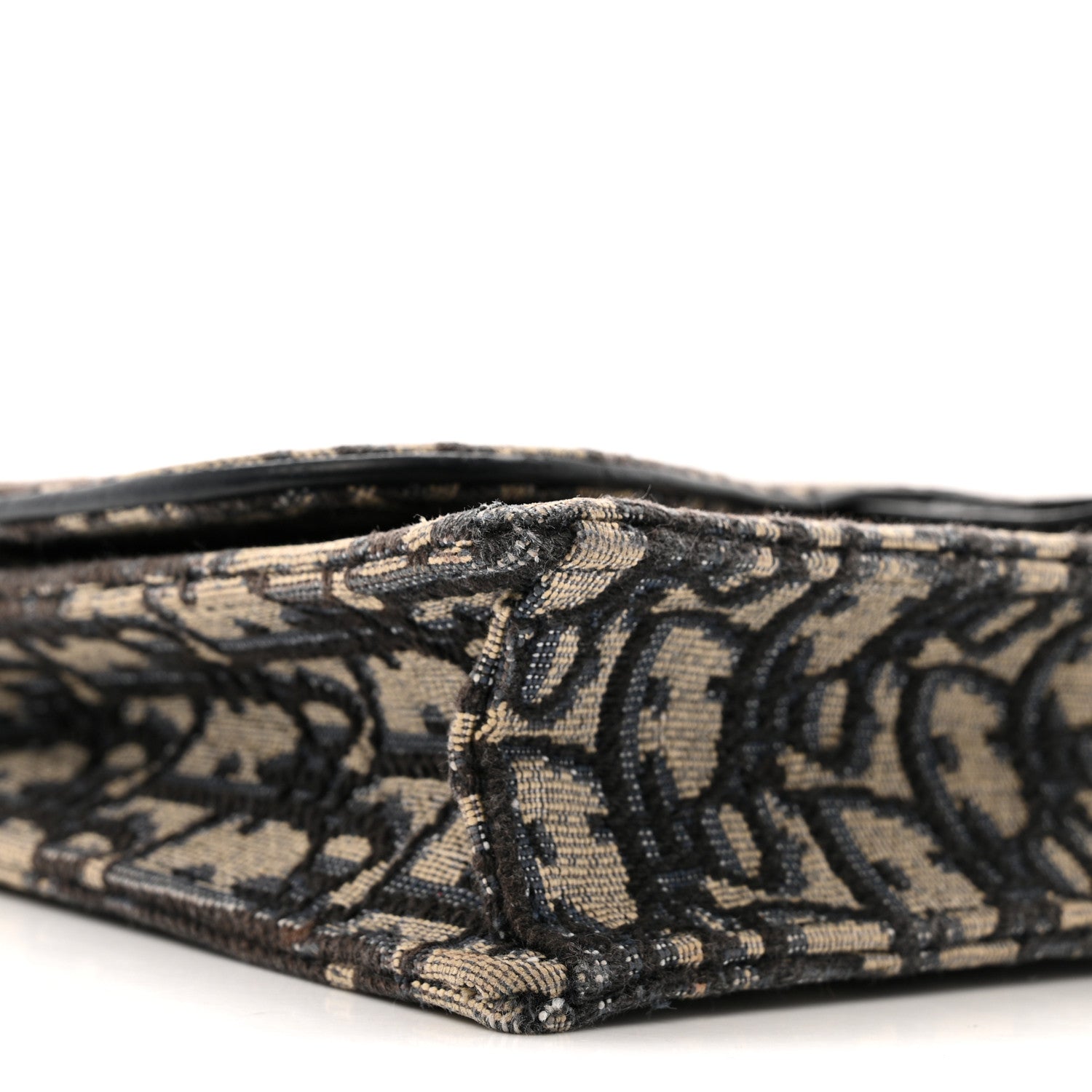 Christian Dior Oblique Saddle Chain Pouch Blue