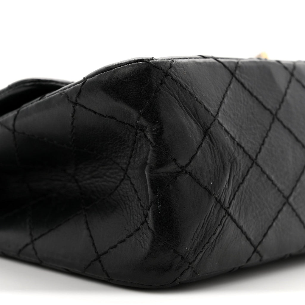 Chanel Aged Calfskin Quilted 2.55 Reissue 225 Flap Black