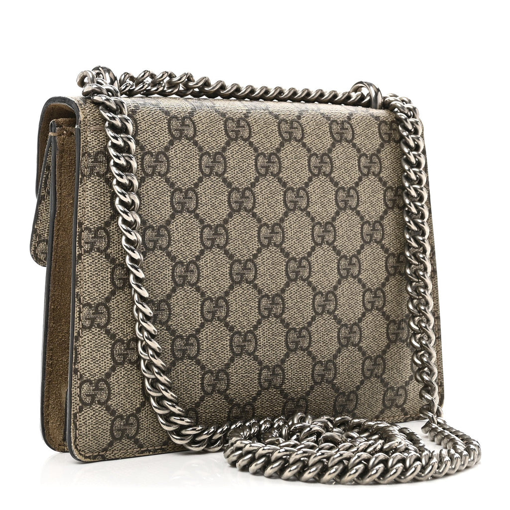 Gucci GG Supreme Monogram Mini Dionysus Shoulder Bag Taupe