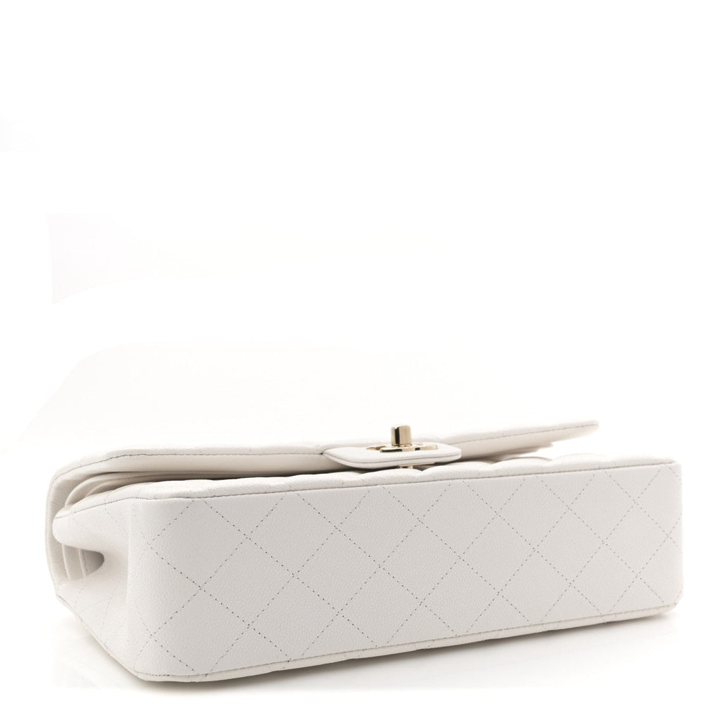 Chanel Caviar Quilted Medium Double Flap White