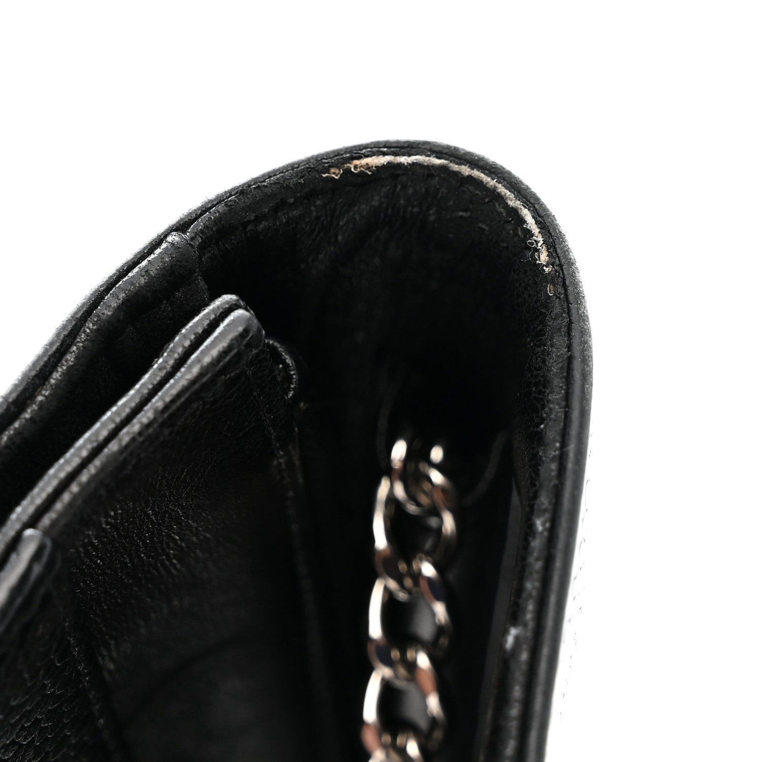 Chanel Caviar Timeless CC Wallet On Chain WOC Black