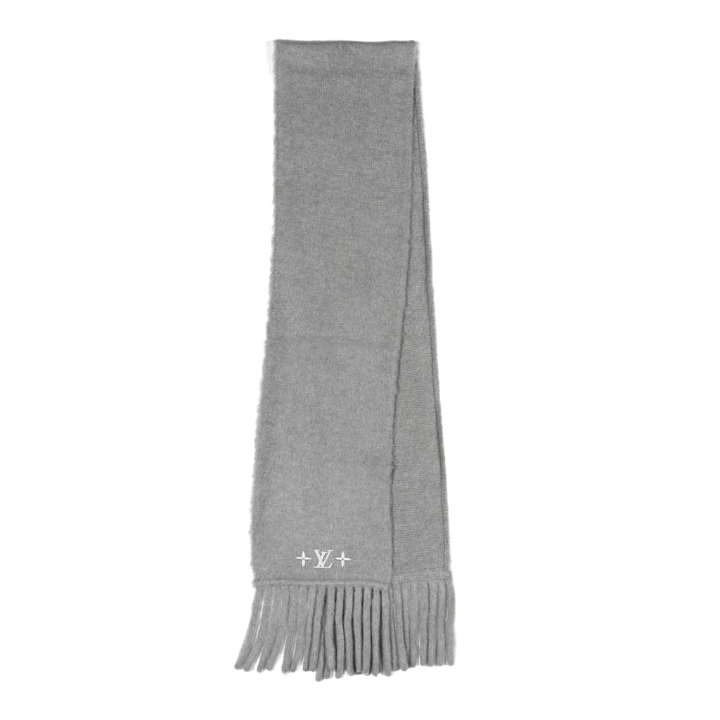 Louis Vuitton Wool LV Fluffy Scarf Grey