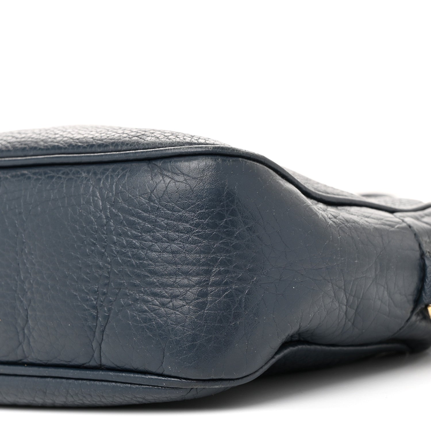Gucci Pebbled Calfskin Small Soho Disco Bag Blue