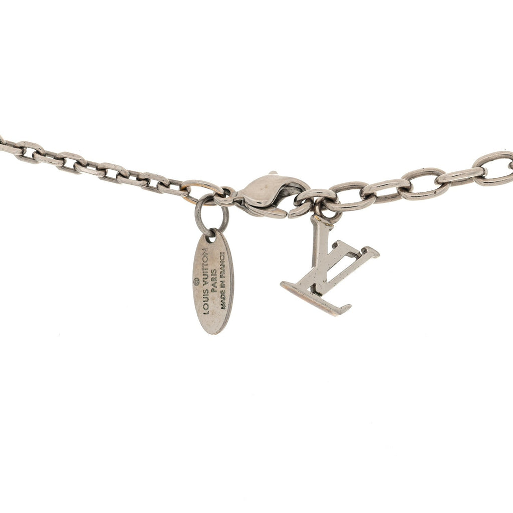 Louis Vuitton Swarovski Gamble Short Necklace Silver