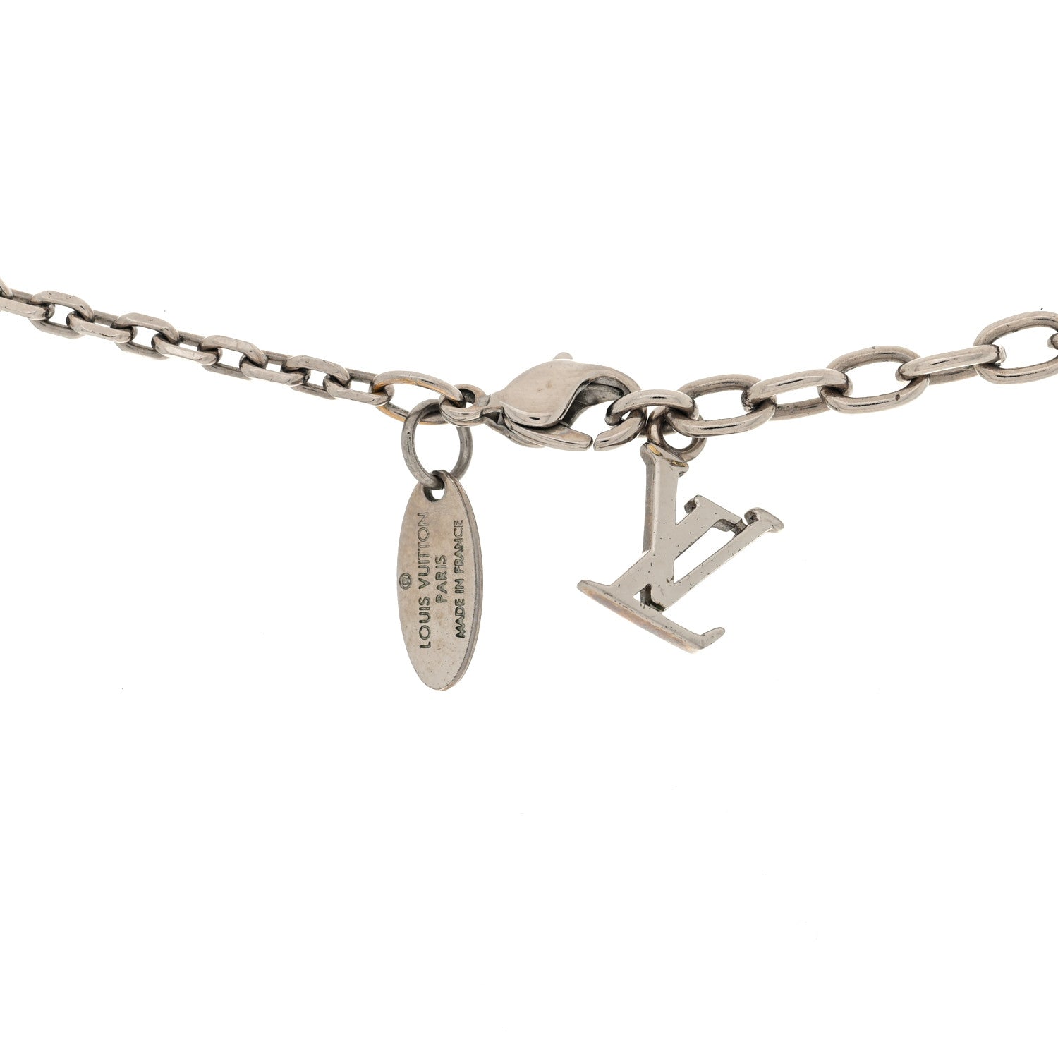 Louis Vuitton Swarovski Gamble Short Necklace Silver