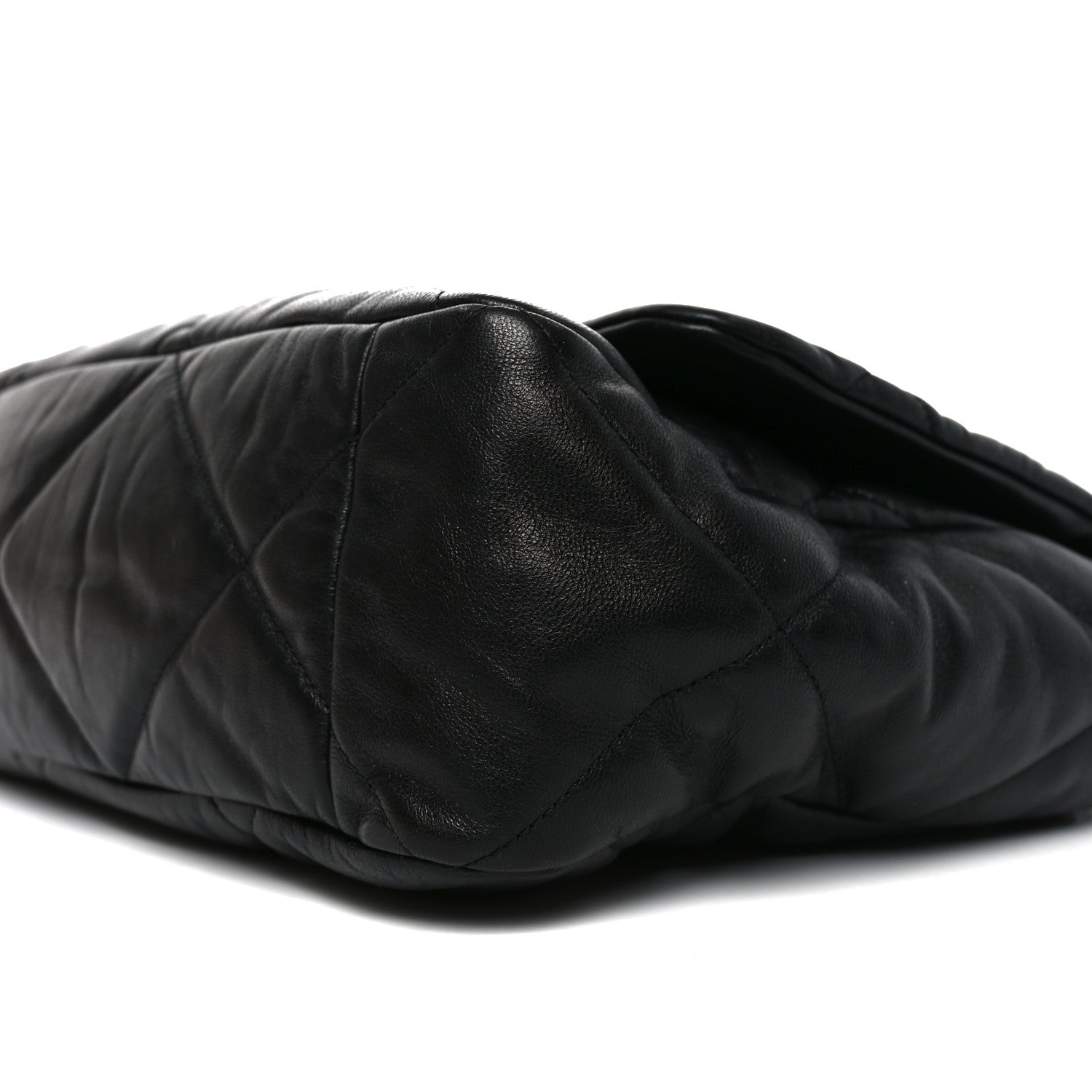 Chanel Goatskin Quilted Maxi Chanel 19 Flap Black