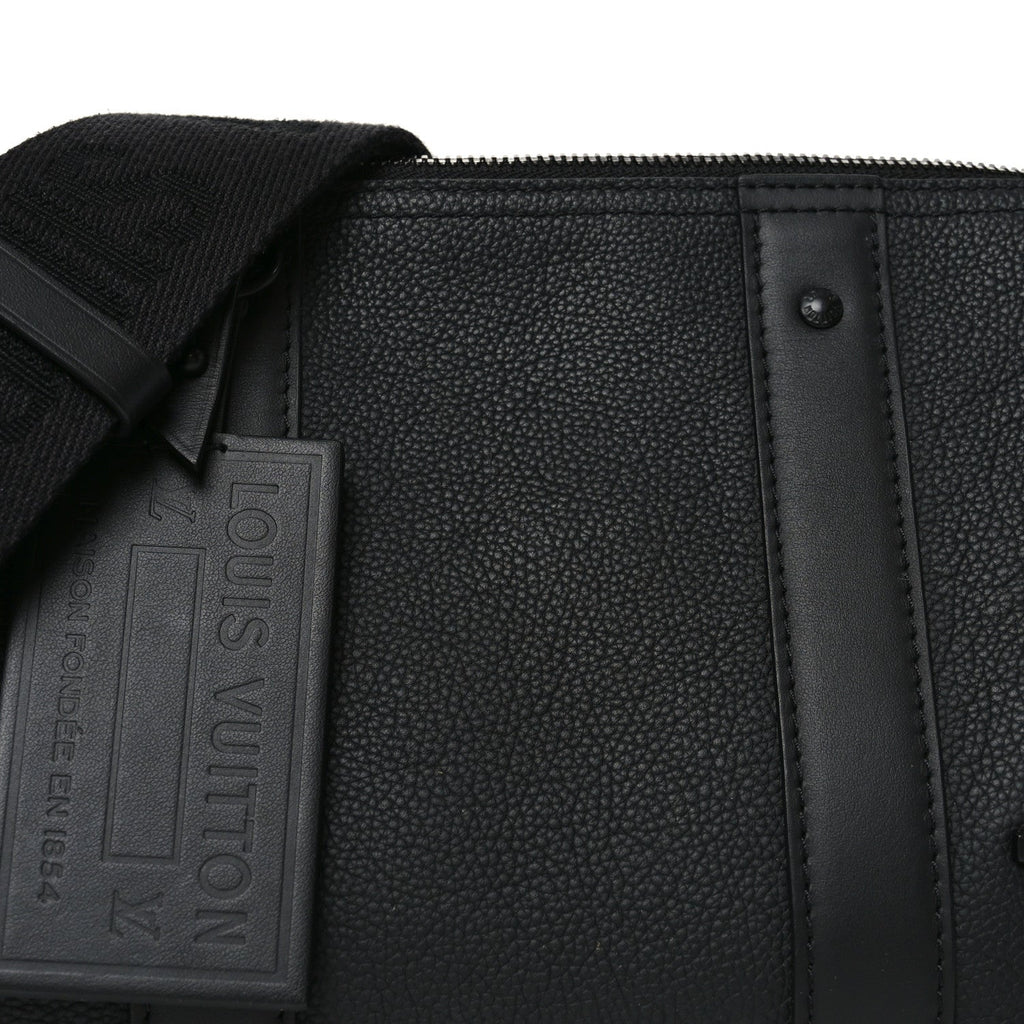 Louis Vuitton Grained Calfskin Aerogram City Keepall Black