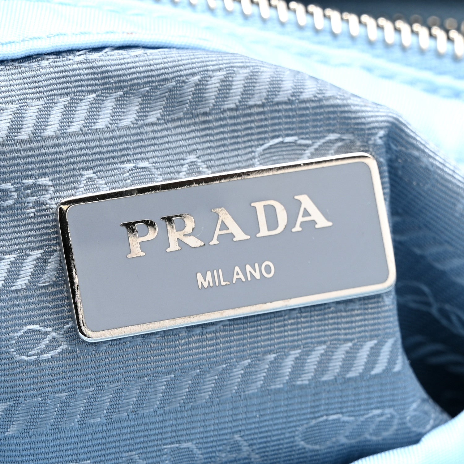 Prada Re-Nylon Quilted Padded Flap Shoulder Bag Celeste