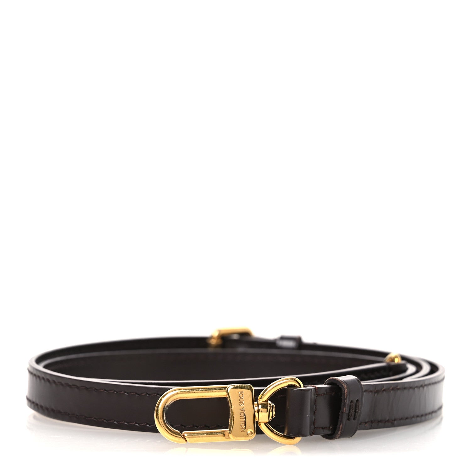 Louis Vuitton Calfskin 16mm Adjustable Shoulder Strap Ebene