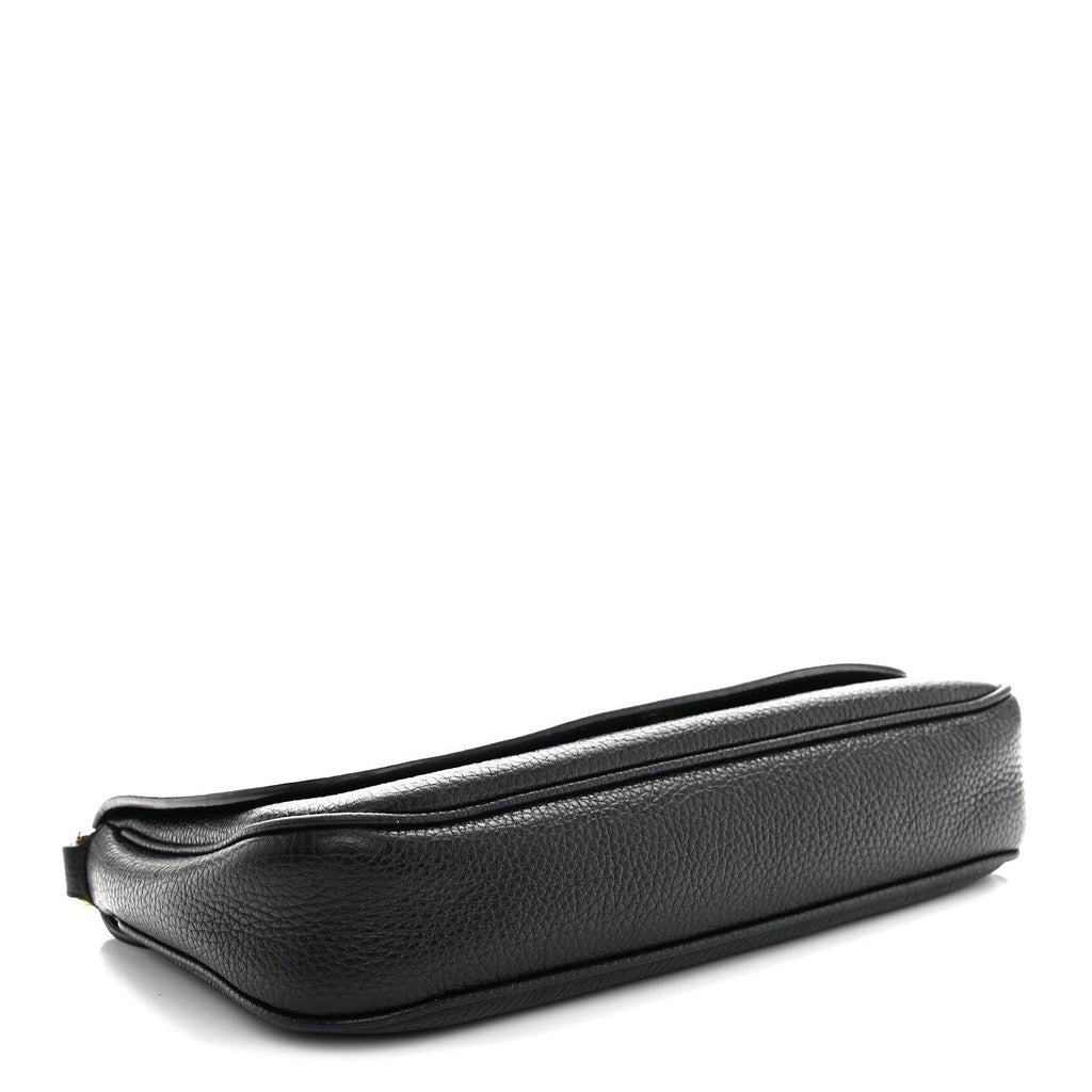 Gucci Pebbled Calfskin Medium Soho Flap Crossbody Black