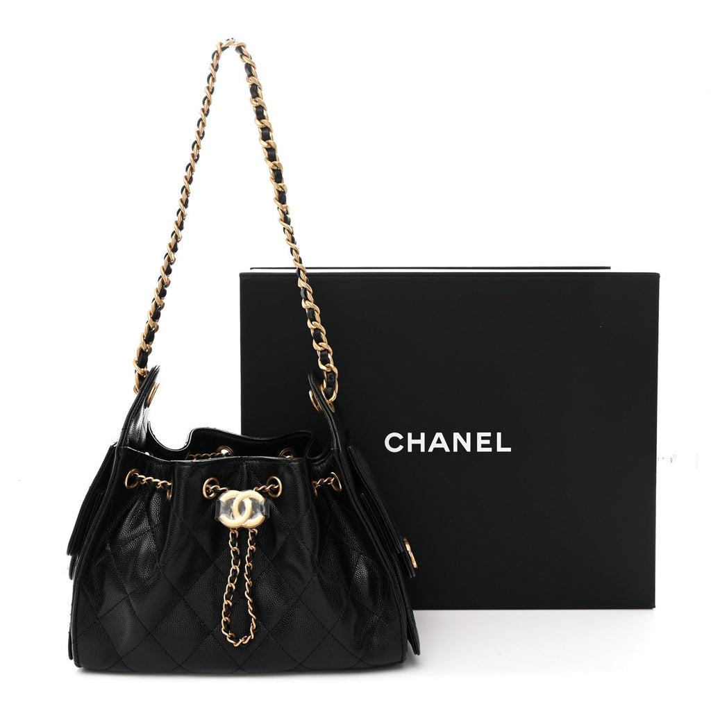 Chanel Caviar Quilted Mini Chanel 25 Handbag Black