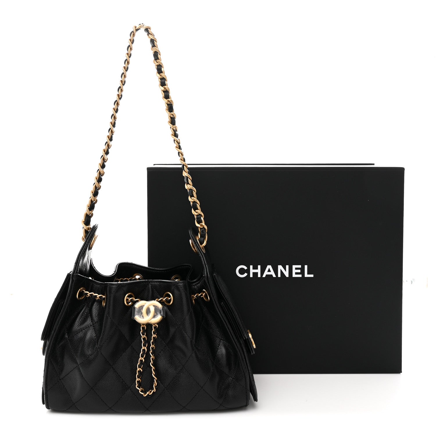 Chanel Caviar Quilted Mini Chanel 25 Handbag Black