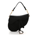 Christian Dior Satin Crystal Mini Saddle Bag Black