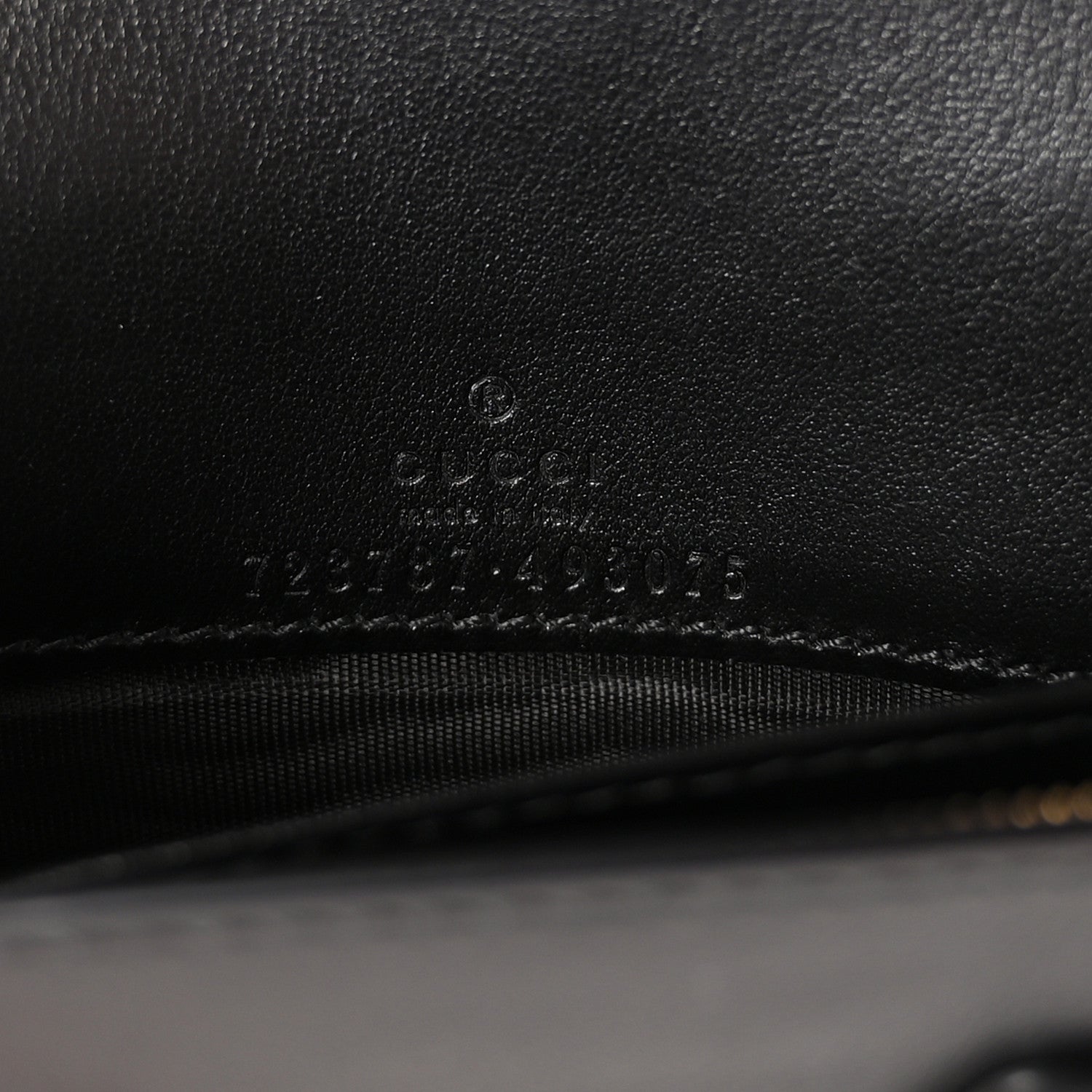 Gucci Calfskin GG Matelasse Chain Wallet Black