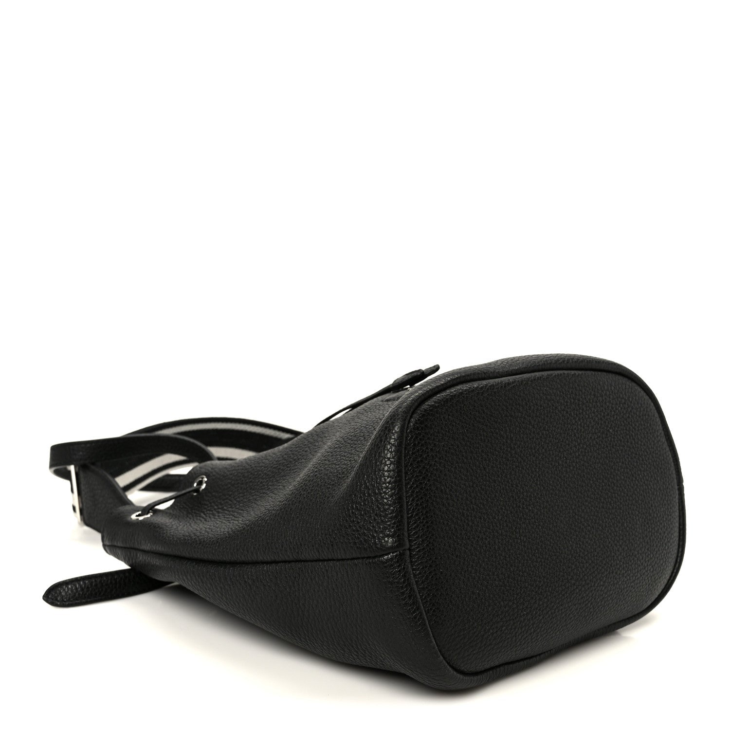 Prada Vitello Daino Soft Drawstring Bucket Bag Black