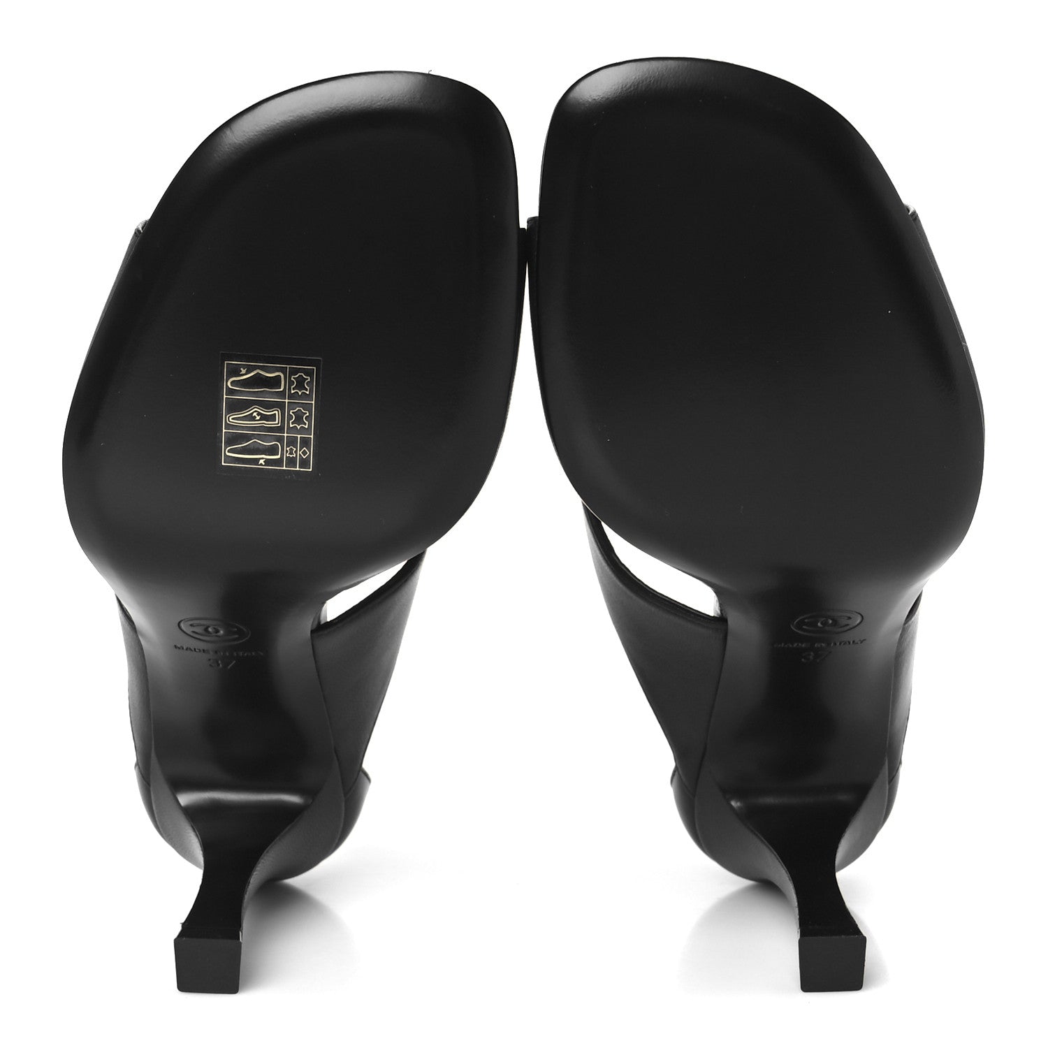 Lambskin CC Strappy Sandal 37 Black