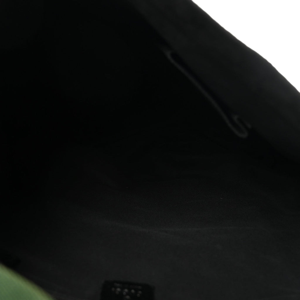 Gucci Monogram Web Medium Flat Messenger Bag Black