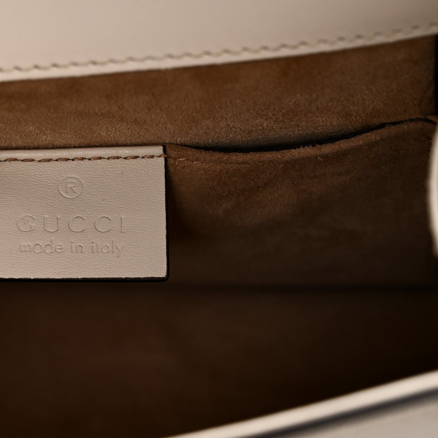 Gucci Calfskin Mini Sylvie Top Handle Bag White