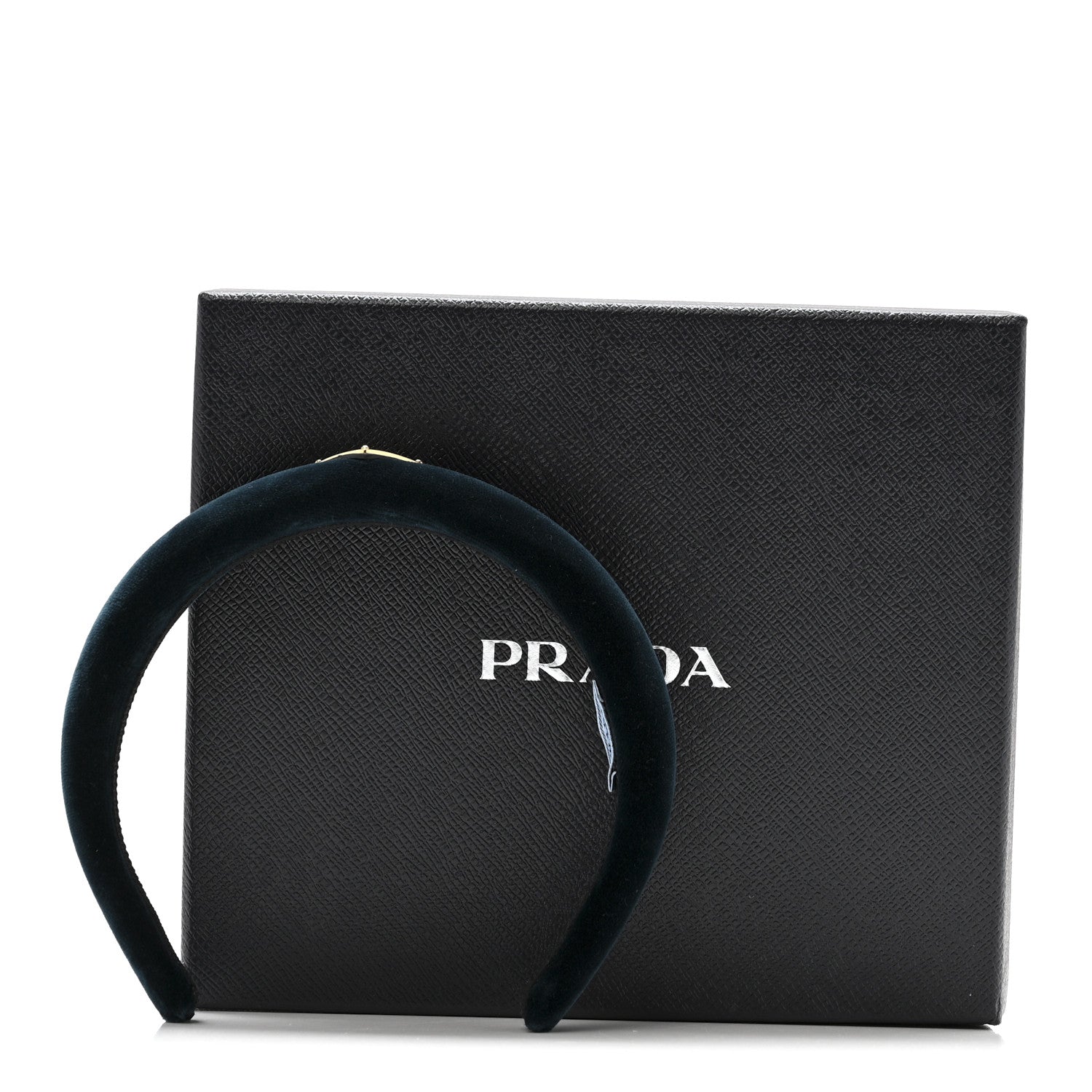 Prada Velvet Headband Petrolio