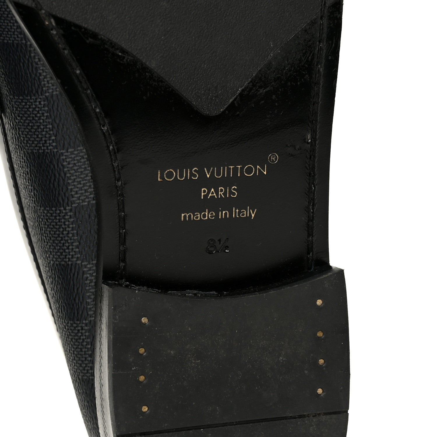 Louis Vuitton Damier Graphite Calfskin Mens Major Loafers 8.5