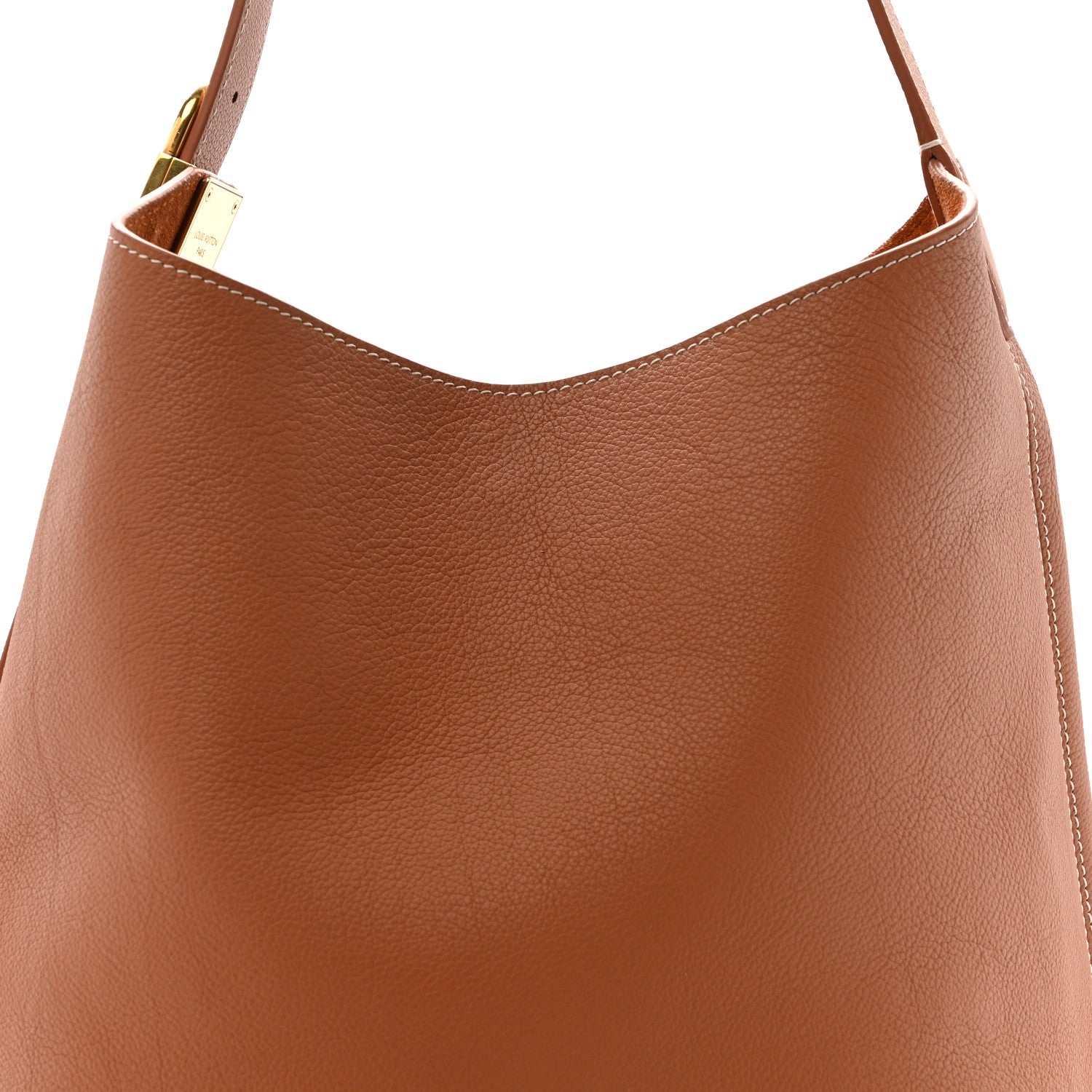 Louis Vuitton Grained Calfskin Low Key Hobo MM Cognac