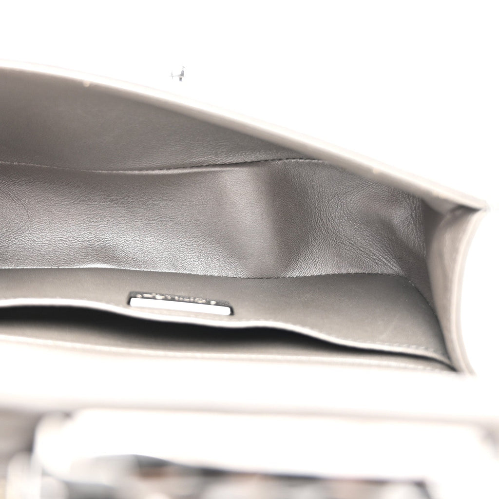 Chanel Galuchat Stingray Small Boy Flap Silver