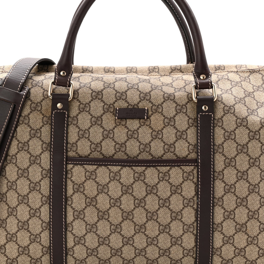 Gucci GG Plus Monogram Boston Carry On Duffle Bag Black